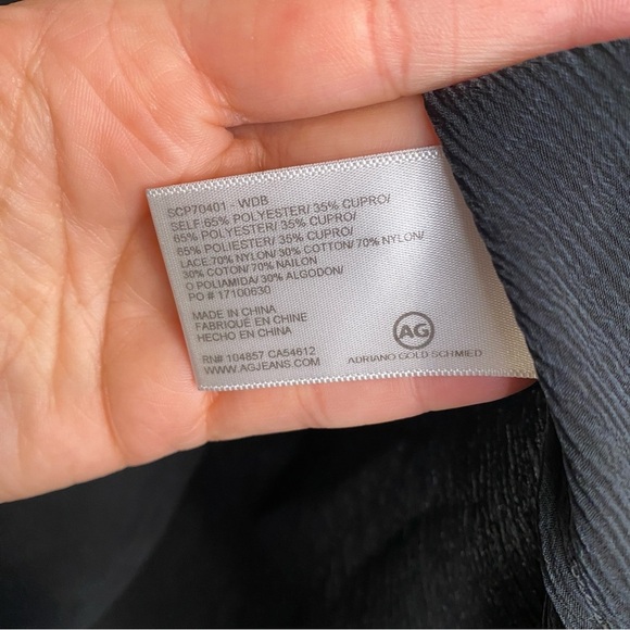 AG Adriano Goldschmeid LYDIA Lace Black Halter Tank Top Size Medium - Picture 8 of 8